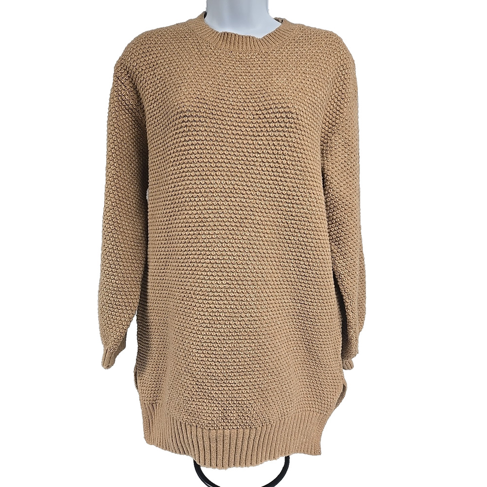 Gypsy Cloud Womens Tan Chunky Knit Pullover Sweater Cozy Textured Size M